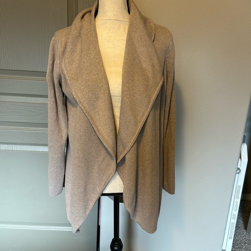 Ann Taylor Shawl neck beige cardigan